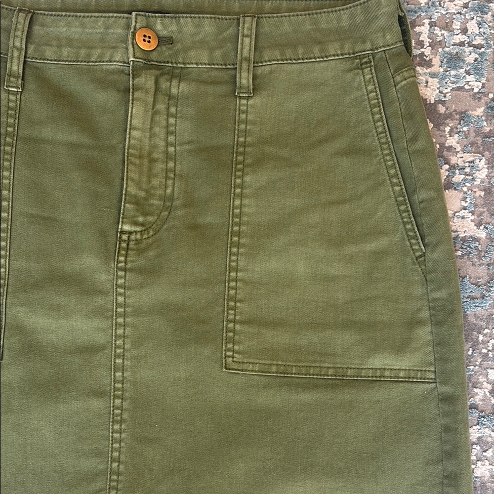 J. Crew Green Utility Mini Skirt Size 6 - Picture 7 of 12